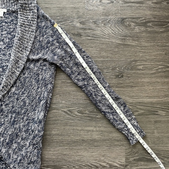 SzM BP Nordstrom Open Front Light Weight Mottled Blue Cardigan GUC - Picture 9 of 11